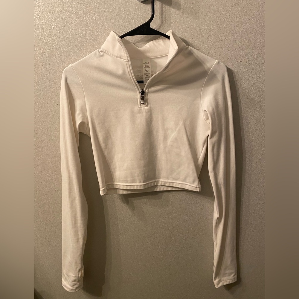 Vitality White Cropped Zip